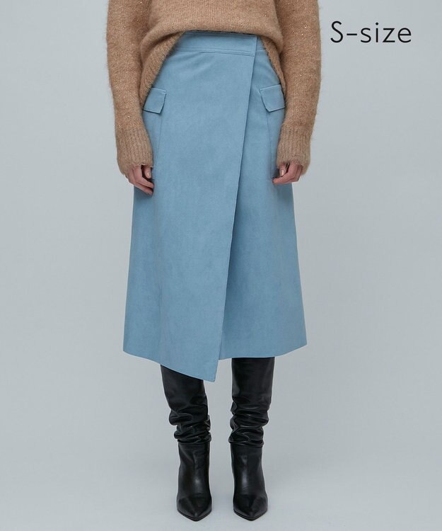 BEIGE， 【S-size】DANTON / フェイクスエードスカート Sax