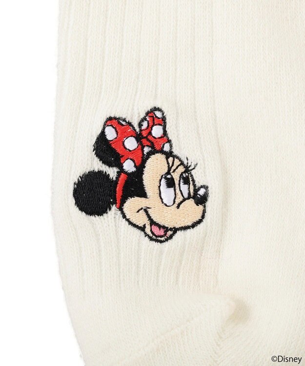earth music&ecology 【予約】Disney/アソート刺繍入り靴下 レッド