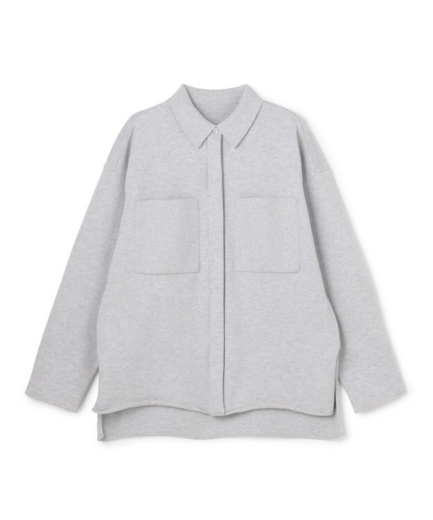 uncrave スウェットライクニット CPOシャツ TOPグレー