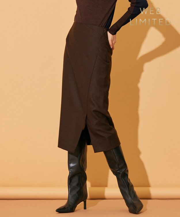 BEIGE， 【WEB限定】MONTE ROSA / Iラインスカート Brown