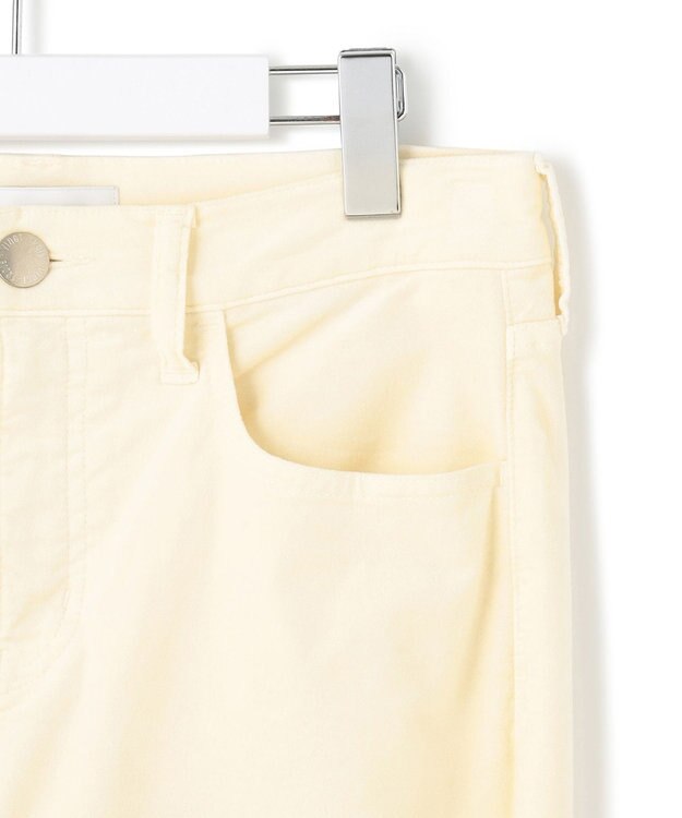 23区 S 【洗える】23区DENIM ベルベットストレッチ スキニーパンツ オフホワイト