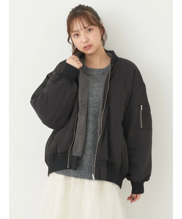 earth music&ecology リバーシブルＭＡー１ Black