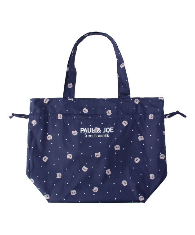 MOONBAT ポール & ジョー (PAUL & JOE　ACCESSOIRES)ポケッタブル撥水レインバッグ ネイビーブルー