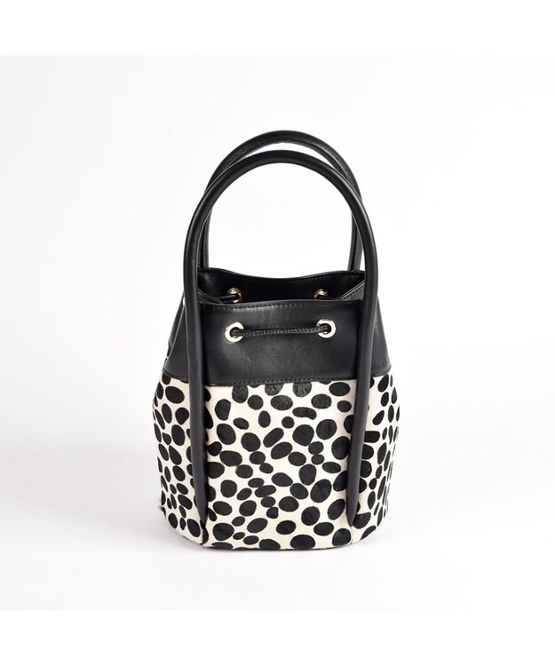 LA BAGAGERIE カウヘアー2WAYバケットバッグ ダルメシアン