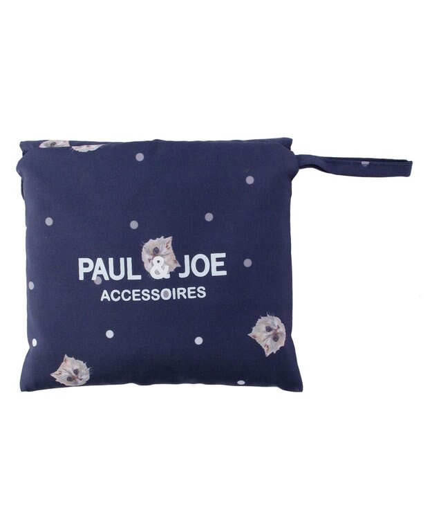 MOONBAT ポール & ジョー (PAUL & JOE　ACCESSOIRES)ポケッタブル撥水レインバッグ ネイビーブルー
