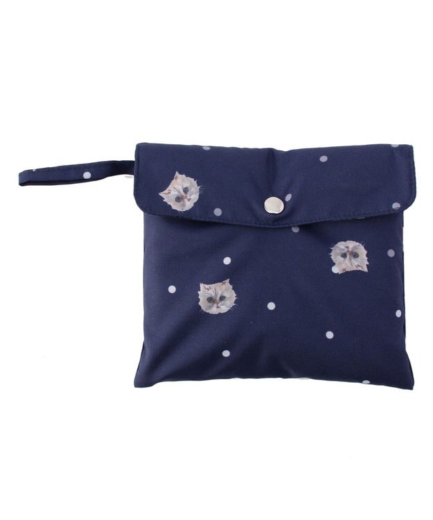 MOONBAT ポール & ジョー (PAUL & JOE　ACCESSOIRES)ポケッタブル撥水レインバッグ ネイビーブルー