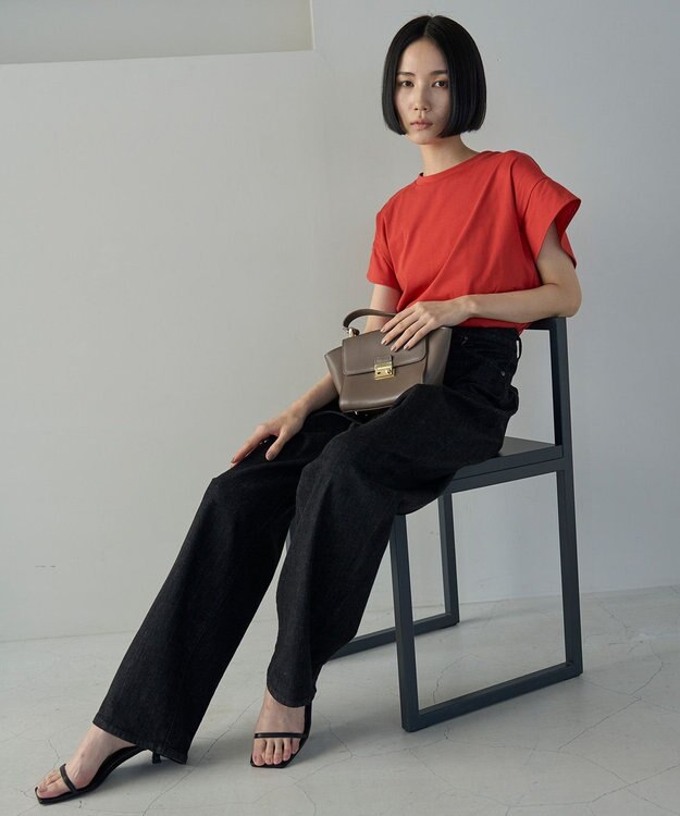 UNFILO フレアスリーブ Tシャツ オレンジ