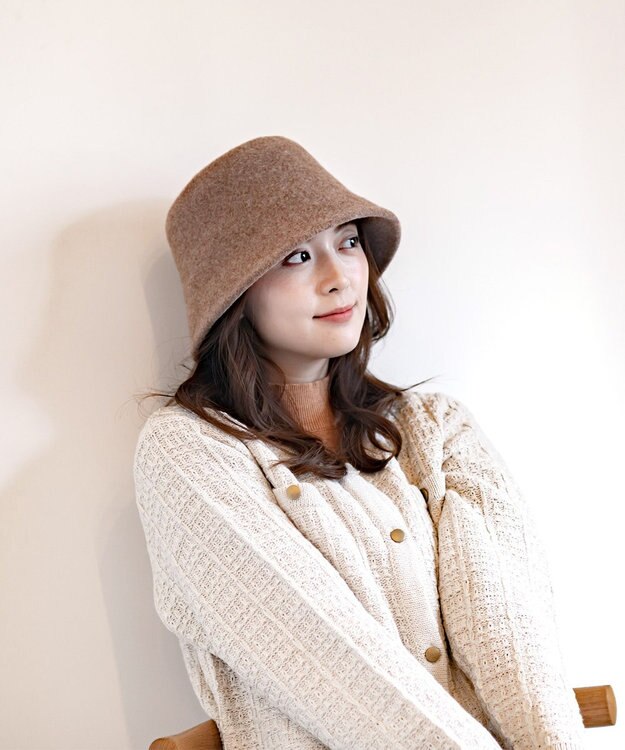 洗える】ウールバケットハット サイズ調整可 UVカット 畳める 大きめ