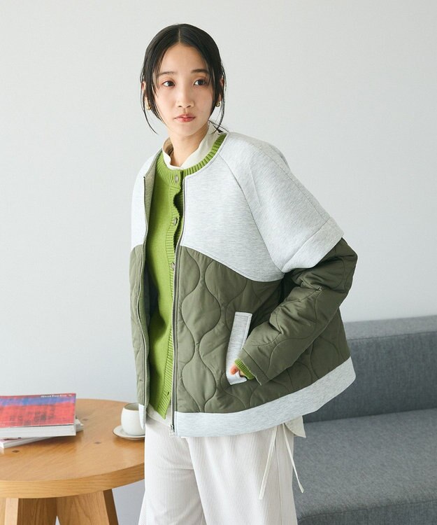 CRAFT STANDARD BOUTIQUE ダンボール×中綿ヨーク切替ジャケット Gray Mixture