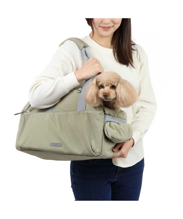 PET PARADISE ペットパラダイス あごのせ キャリーバッグ 小型犬 カーキ