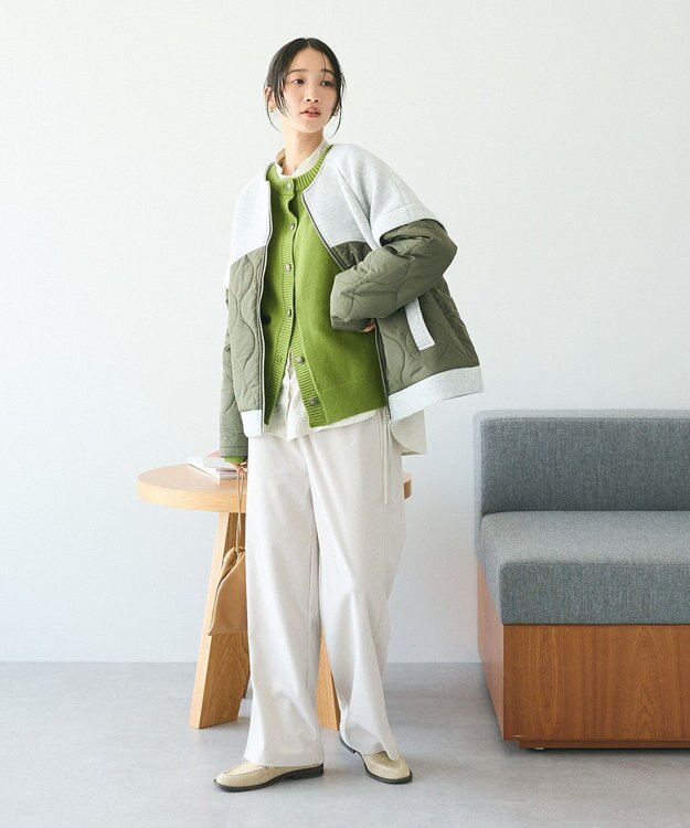 CRAFT STANDARD BOUTIQUE ダンボール×中綿ヨーク切替ジャケット Gray Mixture