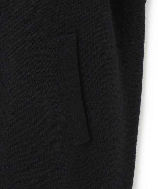 ICB L 【新色追加】ソフトカシミヤミックス ニットトラックジャケット ブラック