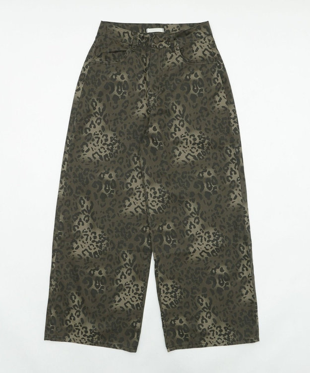 WEGO レオパードワイドストレートパンツ 柄1