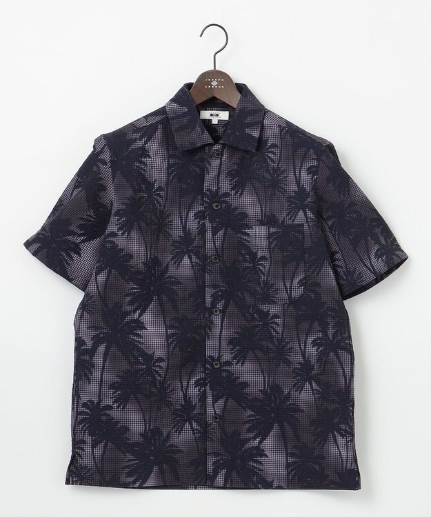 JOSEPH ABBOUD 【驚きの多機能】ライトウェーブ 半袖シャツ ネイビー系6