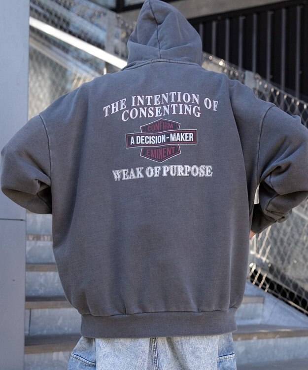 WEGO ピグメントグラフィックプルパーカー 柄2