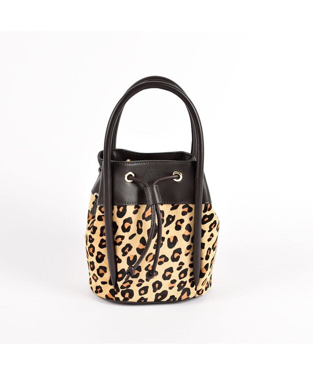 LA BAGAGERIE カウヘアー2WAYバケットバッグ レオパード