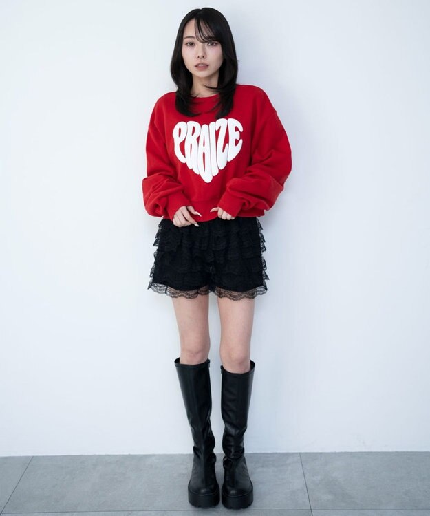 WEGO レースフリルマイクロショートパンツ ブラック