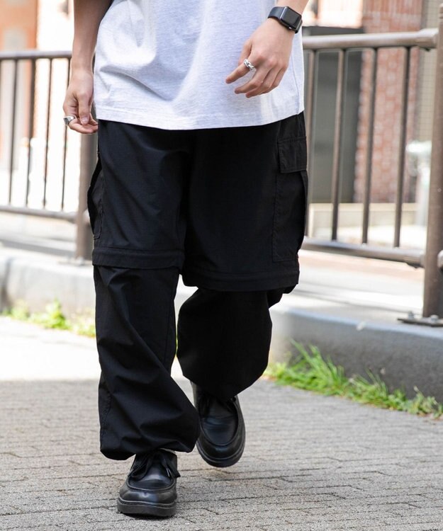 WEGO 2wayリップストップカーゴパンツ ブラック