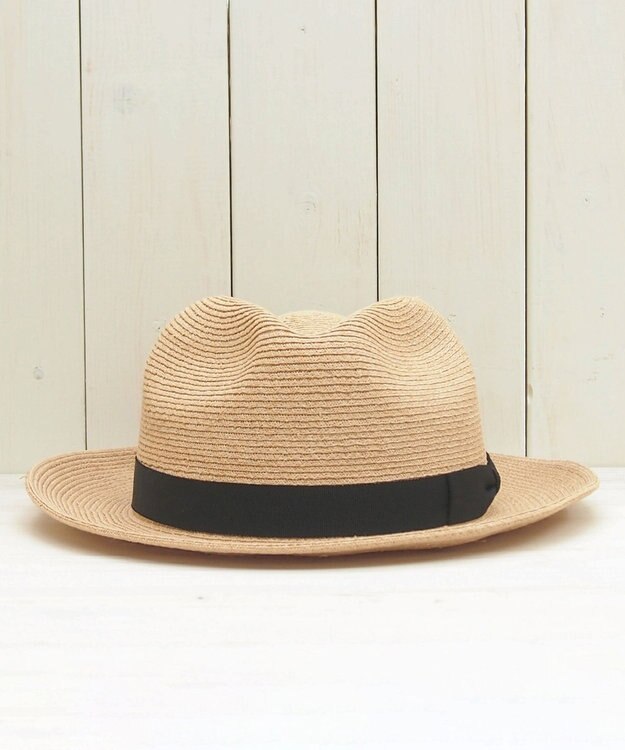 石田製帽 【UNISEX】 ラフィアブレード 中折れソフトハット ナチュラル