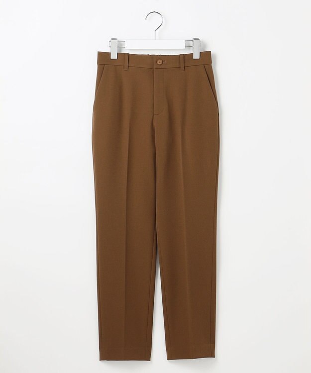 自由区 L 【19号サイズまで展開】TRギャバ裏起毛テーパード パンツ キャメル