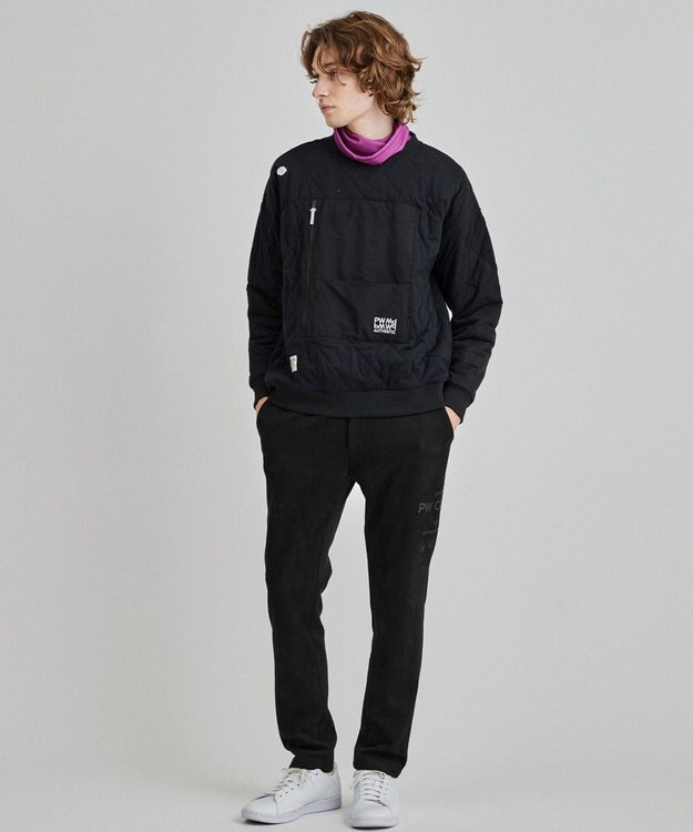 PW CIRCULUS 【MEN】スエードライクテーパードパンツ ブラック系