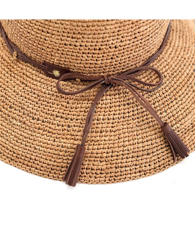 IBIZA ラフィア　ハット 濃茶