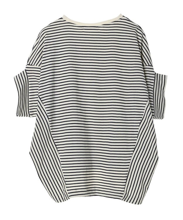 AMERICAN HOLIC ドルマン変形カットプルオーバー Border Navy