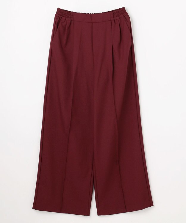 ANY 【6サイズ展開/ウエストゴム】イージーワイドパンツ バーガンディ