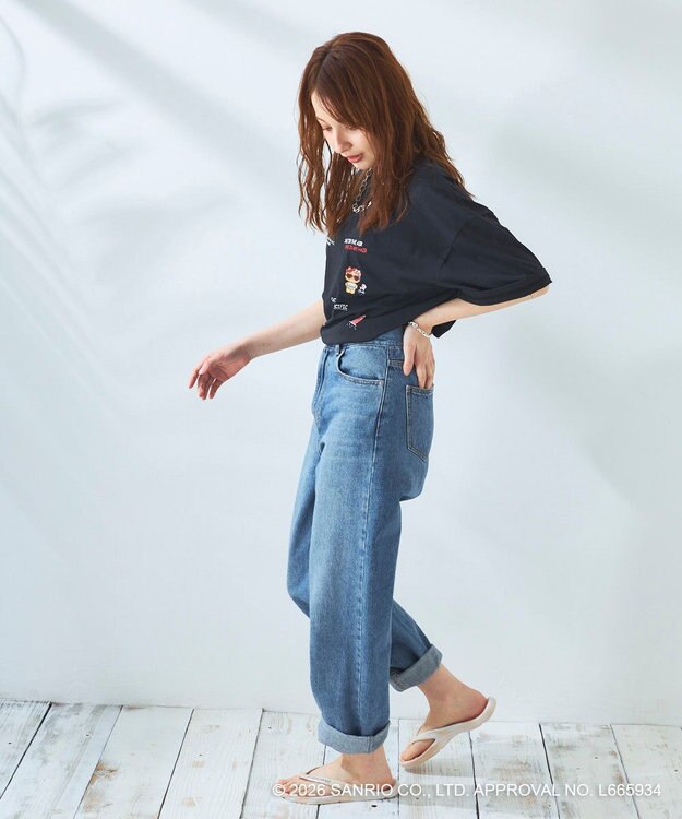 OP／FILA 【Ocean Pacific×ハローキティ】ラッシュTシャツ ブラック