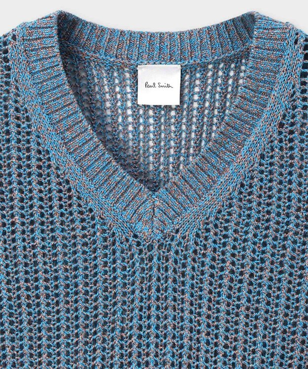 Paul Smith ラメミックス ニットベスト ターコイズ