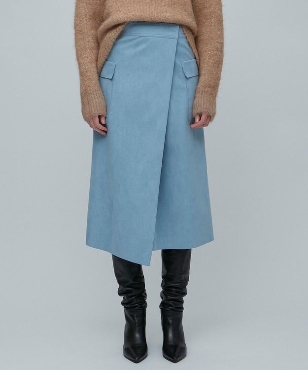 BEIGE， DANTON / フェイクスエードスカート Sax