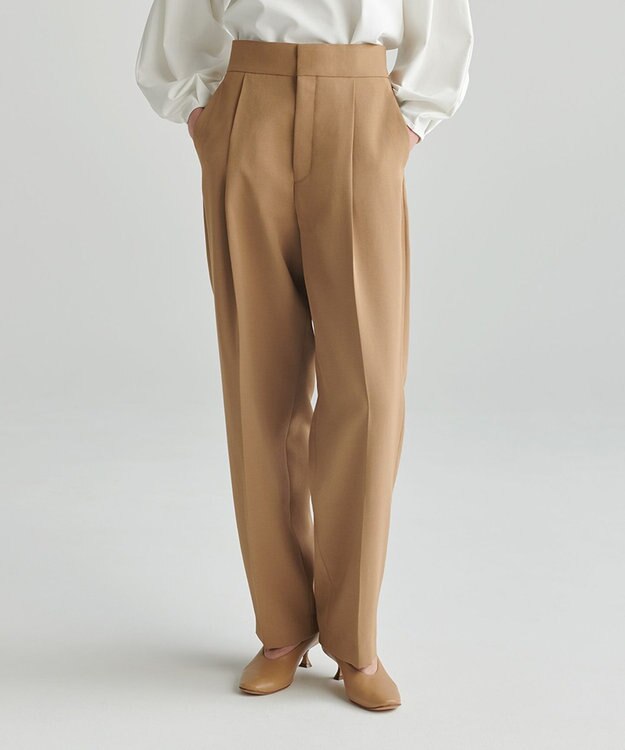 NAVE 【ReNAVE 吸水速乾・洗える】ホロウツイルパンツ キャメル