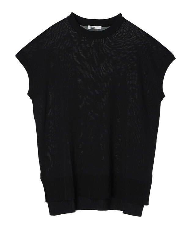 CRAFT STANDARD BOUTIQUE ＵＶカット接触冷感半袖ニットチュニック Black