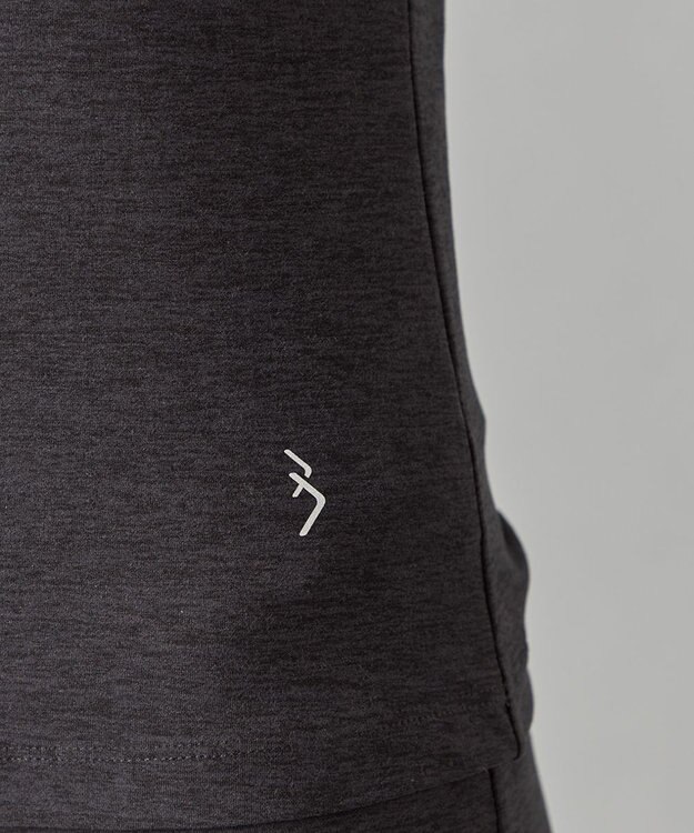 Chacott Peach MokuＴシャツ ダークグレー杢