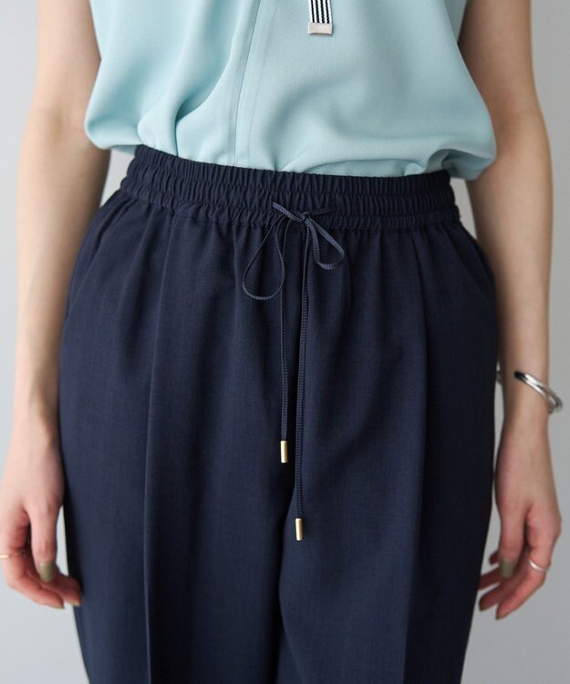 YECCA VECCA 【UVカット】サラサライージーテーパードパンツ Navy