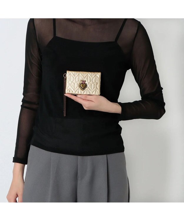 ANNA SUI ドリーミー 二面パスケース ゴールド