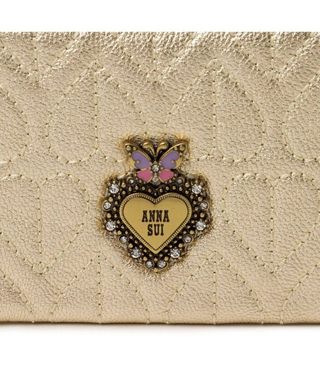 ANNA SUI ドリーミー 二面パスケース ゴールド