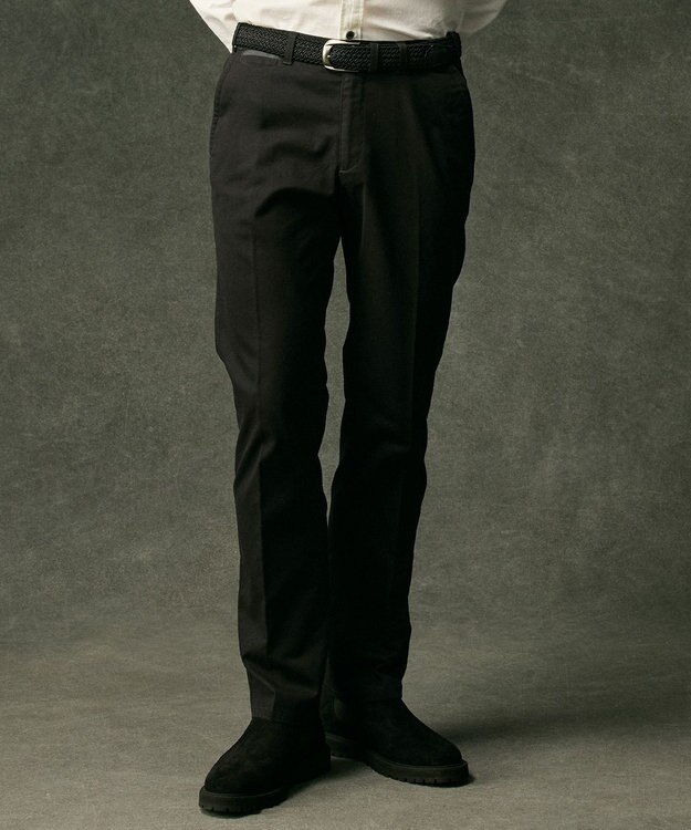 JOSEPH ABBOUD 【ウエストも伸びる！オーガニックコットン使用・25AW】トリコチンストレッチ パンツ ブラック系