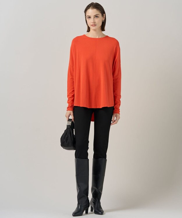 ICB L 【洗える】 ストレッチポンチ レギンスパンツ ブラック系