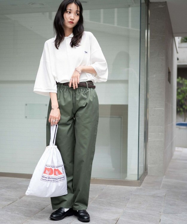 WEGO 【ユニセックス着用ITEM/ウエストゴム/手洗い可】シェフパンツ オリーブ