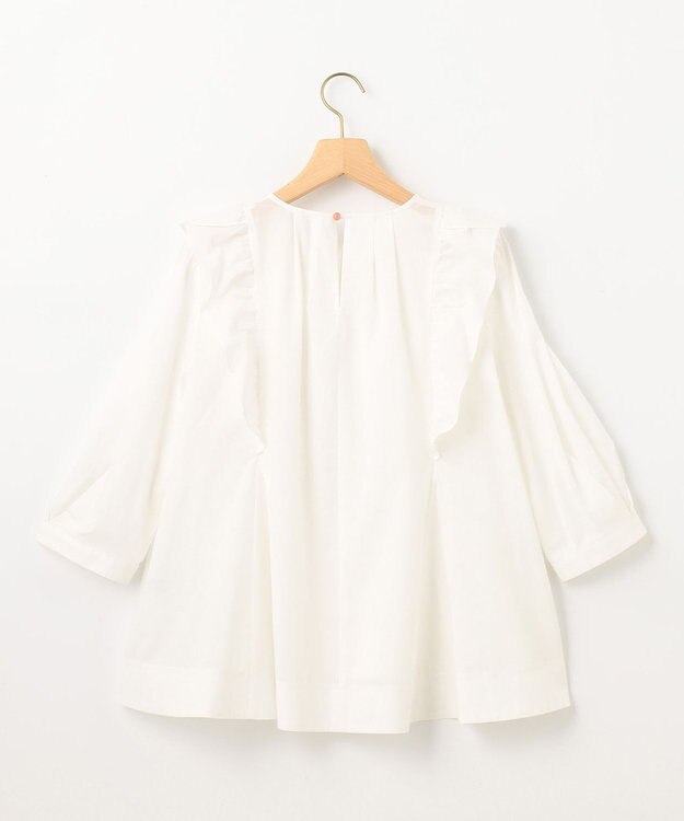 組曲 【WEB限定】ナチュラルローン ペプラムブラウス アイボリー系