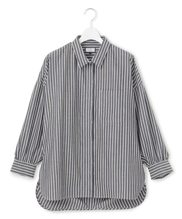 J.PRESS YORK STREET 【WOMEN】コットンタイプライター ドレープシャツ ブラック系2