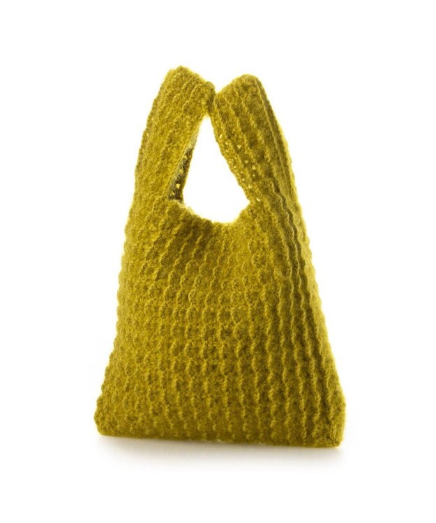 UNBILLION カシュカシュ cachecache / 柄編みニットショッパーバッグ グリーン