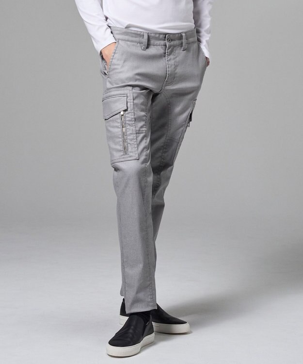 JOSEPH HOMME 【定番】ハイパワーソフトストレッチ デザインパンツ/ STICK DESIGN ライトグレー系