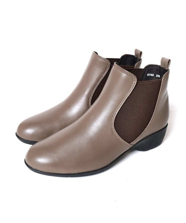 Pointer 本革 両ゴム サイドゴアショートブーツ オークグレー