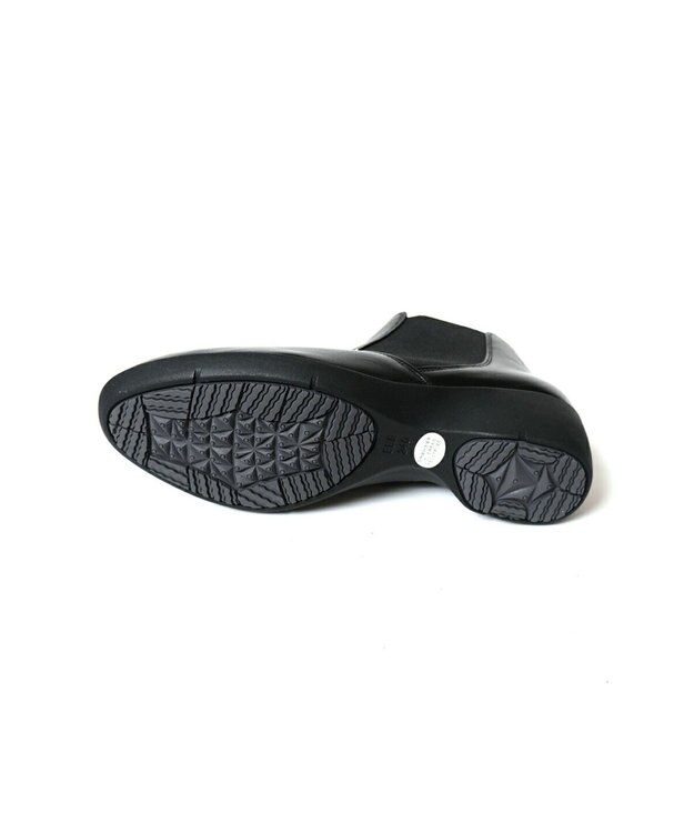 Pointer 本革 両ゴム サイドゴアショートブーツ ブラック