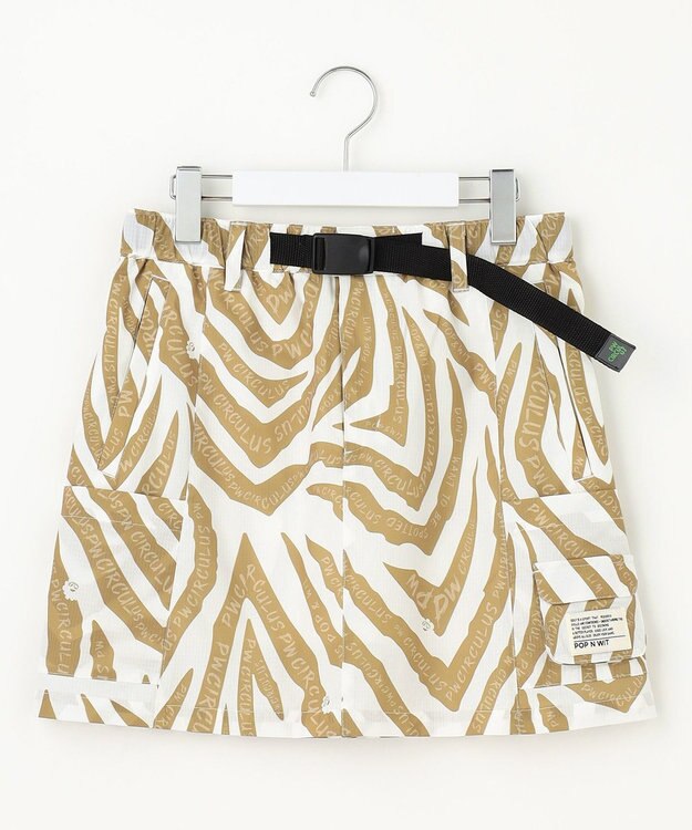 PW CIRCULUS 【高通気 / 軽撥水 / 軽量のDotAir 使用】【WOMEN】ゼブラ柄スカート ゴルフウェア レディース ベージュ系5