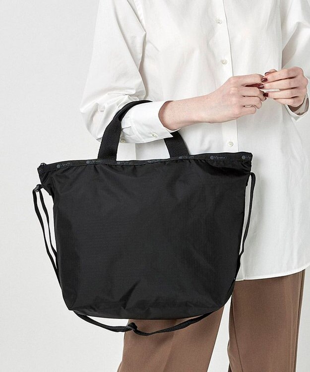 LeSportsac DELUXE EASY CARRY TOTE/リサイクルドブラックJP リサイクルドブラックJP