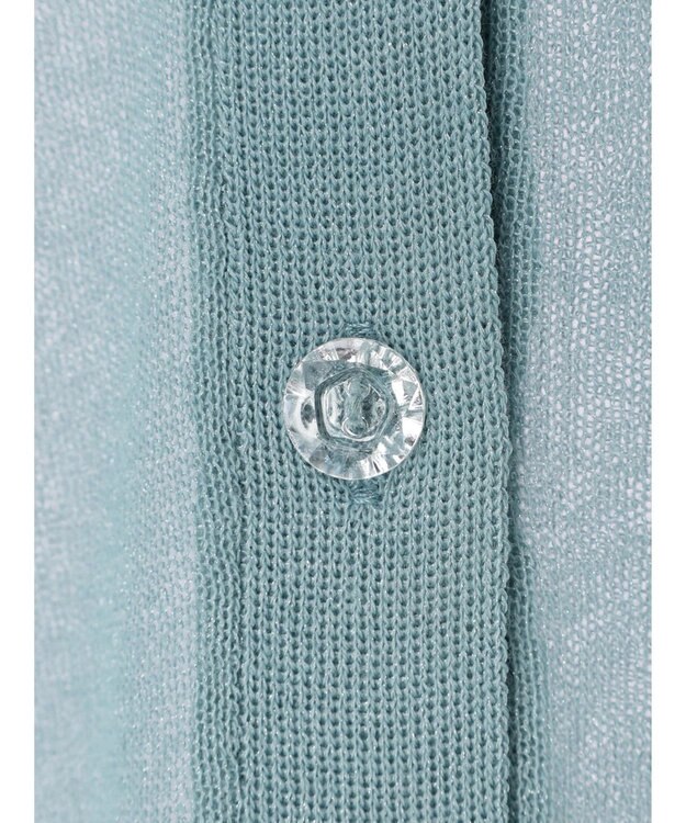 earth music&ecology ファンシーラメＶネックカーディガン Mint Green