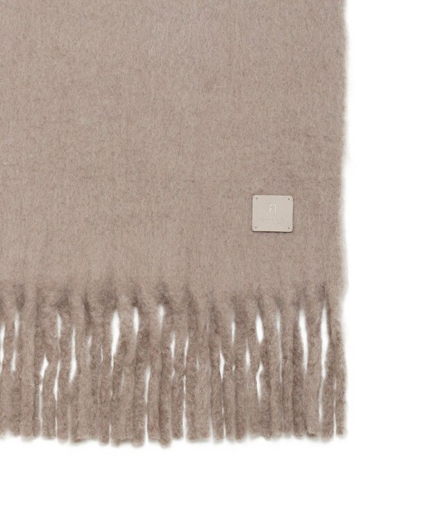 MOONBAT 【WEB限定】FURLA ウール混シャギー無地マフラー/幅40cm モカブラウン